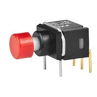 NKK Switches GB15AH-XC Sealed SPDT ON-(ON) R/A RED
