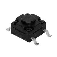 Same Sky (formerly CUI Devices) TS08-66-43-BK-160-SMT-67 Tactile Switch 6 x 6 mm, 4.3 mm Act Height, 160 gf, Black, Surface Mount, IP67, SPST,
