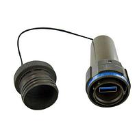 Amphenol Socapex USB3FTVKEY6A256GCAPAPAUV USB 3.0 Rugged USB Key Drab Cadmium 256GB