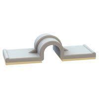 Essentra Components 22DPC25550 U-Clamp U Clip, Adhesive, .250 Hold Dia