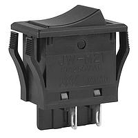 NKK Switches JWM21RAA/UC Rocker Switches DPST TV5 RATED BLACK CAP