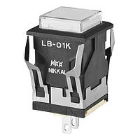 NKK Switches LB01KW01-6G-JB Panel Mount Indicators / Switch Indicators SQUARE BLCK BODY BLU LED CLEAR/WHITE CAP