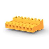 AMP Connectors - TE Connectivity 3-640599-8 Receptacle Assembly FEED THRU WO TAB 8P L.R. orange 18 AWG