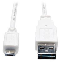 Tripp Lite UR050-003-WH USB Cables / IEEE 1394 Cables 3FTREV WH AM/5P MICRO BM CBL