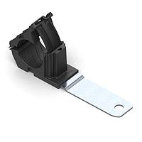 HellermannTyton 151-01481 Ratchet Clamp Ratchet P-Clamp, 0.76 - 1.42" Bundle Dia, 180 Long, 0.41" Hole Dia, PA66HIRHSUV/ST/ZN, Black, 140/ctn