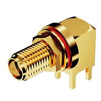 GCT (Global Connector Technology) RFPC-SMA14-FN-A Connectors SMA PCB Mt RA BHJck wO-Ring. 6GHz. IP67/68.