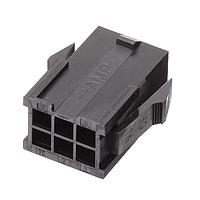AMP Connectors - TE Connectivity 2029088-6 Wire Housings 6 POS PLUG PNL MNT UL-94-V2 BLK