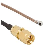 Amphenol RF 095-902-516-250 RF Cable Assemblies SMA St Plg to AMC Plg RG-178 250mm