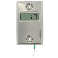 Dwyer WTI-100 LCD Temp Indicator Wall Plate for Remote Thermistor, Stainless Steel (NTC Thermister, -50 to 150 °C)