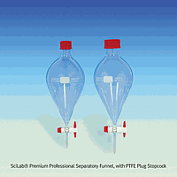 SciLab SL.Fun2213 Funnel, Sepa, 2Lit., Φ166mm, 24/29, with GL32, Screwcap, 4.0mm bore(plug)