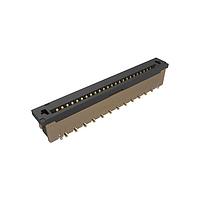 Amphenol FCI SFW24S-2STMAE1LF Board Mount 1.00mm Flex Connector, SFW Straight series, 24 Position, Top Entry Surface Mount, ZIF, Gold plating with Mount Plate.