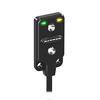 Banner Engineering VS2AP5CV15 Photoelectric Sensors VS2 Series: Convergent; Focal Point: 15 mm; Input: 10-30 V dc; Output: PNP Light Operate; 2 m (6.5 ft) Cable