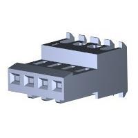AMP Connectors - TE Connectivity 640623-4 Receptacle Housing FEED THRU W/O TAB 4P green tin 28 AWG