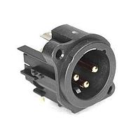 Amphenol Audio AC3MAH1-AU-B Connectors PLASTIC A PANEL H-PCB 3 PIN GLD CON