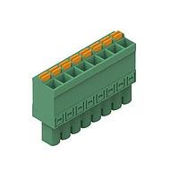 Wurth Elektronik 691304500008 Plugs WR-TBL 5.08mm pitch Monoblock Cable Green Vertical cable entry Plug Screwless Push In 8P
