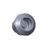 Amphenol LTW SLKB-07EGFS-GSP-001 Circular Push Pull Connectors FLOS+, K Series B Size, Metal, 2.5A, 07 pins, Female Connector, Female Contact, Straight, Push Pull, Solder, Receptacle, Rear Fastened, Panel Thickness 6, IP68