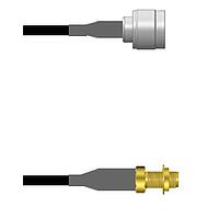 Amphenol Custom Cable Q-2N02Y0008108i RF Cable Assemblies N-SP/SMA-SJB RG58 108I
