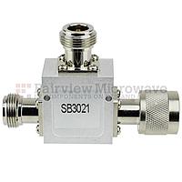 Fairview SB3021 N Bias Tee From 10 MHz to 3 GHz Rated To 1000 mA And 72 Volts DC
