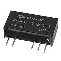 CUI Inc PEME1-S5-D5-S Isolated 5/-5 Vdc, 0.1/-0.1 A, 1 W, 4.5 - 5.5 Vdc