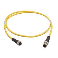 HARTING 21350102517010 Sensor Cables / Actuator Cables M12 A-code 5-pin Straight male to straight female, 1m, PVC yellow jacket