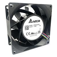 Delta Electronics, Inc. PFB0824DHEP0 Axial DC Axial Fan, 80x80x38mm, 24VDC, 132.56CFM, 30.24W, 65dBA, 9000RPM, Tach/PWM