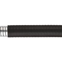 HellermannTyton LTP16B-25M Spiral Wraps, Sleeves, Tubing & Conduit Liquid-Tight Met Conduit, Flex, 0.38" (16mm) Dia, Galvanized Steel w/PVC Cover, Black, 82ft/Reel