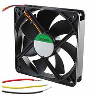 Sunon EEC0252B1-000U-G99 Axial Axial Fan, 120x120x25mm, 24VDC, 108.2CFM, 0.28"H2O, 3x Wire, Auto Restart, Tach