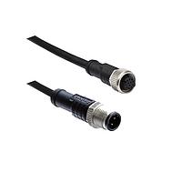Amphenol LTW MSAS05ML-SASFL-SB002 Sensor Cables / Actuator Cables M12 Circular Metric Connector, A Code, Metal, 4A, 05 pins, Male Connector, Male Contact, Straight-to-Straight, Screw Thread, Overmolded Double Ended, Length 2000mm, IP68 / IP69K