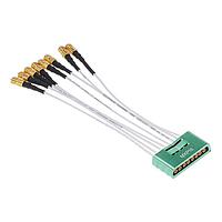 HUBER+SUHNER MF53/1x8A_21MXP/21SMA/152 RF Cable Assemblies Multicoax breakout, 1x8, MXP jack(f) to SMA jack(f), 152mm