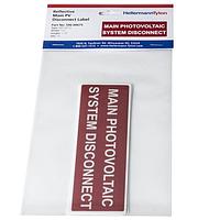 HellermannTyton 596-00675 Solar Label MAIN PV DISCONNECT 10/PK