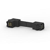 AMP Connectors - TE Connectivity 2820330-4 Mini SAS/SATA Cable Straight to R/A 4i MR 1.0 85 Ohm