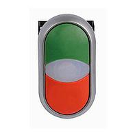 Eaton M22-DDLM-GR Double Button MIXED ILL DBL PB SIL-BZL GRN TOP RED BTM