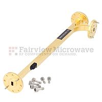 Fairview SMW22EC001-10 WR-22 Directional Waveguide Coupler 10 dB With UG-383/U Flange and E-Plane Coupled Port From 33 GHz to 50 GHz Q Band