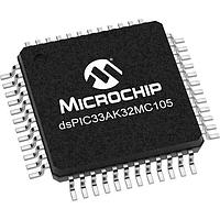 Microchip Technology dsPIC33AK32MC105T-I/PT Single-Core Digital Signal Controllers dsPIC33A, FPU, 200MHz, 32K Flash, 8K RAM, MC-PWM, 12-bit ADCs, Op Amps, Comp.