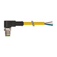 Murrelektronik 7700-12081-U030300 Connectors M12 male 90 with cable, TPE 3x22AWG ye UL/CSA, ITC/PLTC 3m