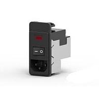 Corcom - TE Connectivity PSJSXDS6A Inlets 6A DUAL FUSE SNAP IN MOUNT