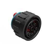 Amphenol SINE Systems AHDP06-24-91SR16-SRA Receptacles Size 24, 9 Position ISOBUS Plug, Socket, Reduced Diameter Seal, Smooth Ring Adapter (SRA).  Note: Use (Size 8)  PN# AT62-203-08141-16 contacts for 6AWG/16mm  applications