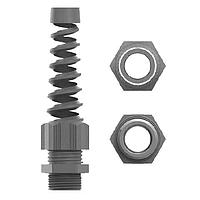 Alpha Wire PPS11 SL080 Cable Glands Cable Protection Thread Length 0.31 inch Clamp Rng 0.197-0.394 inch - Slate