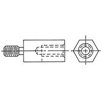 RAF Electronic Hardware M2188-4007-B-5 Hex 8mm Hex X 13mm X M4 Thd Metric Hex Male-Female Standoff
