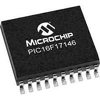 Microchip Technology PIC16F17146-E/SO MCU's 28KB Flash, 512B RAM, 128B EEPROM, 12b Diff. ADCC, 1xOP-AMP, 2x16-bit dual PWM