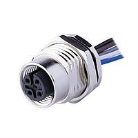Same Sky (formerly CUI Devices) CDM1222-04A-FW-F16-050-67 Straight M12 Female Panel mount, Solder Type, Front Fastened M16*1.5?ACode 4PIN , Screw Copper alloy, 050M