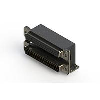 EDAC 664-037-264-057 Dual Port D-Sub Connectors Right-angle Dual Port D-Sub Connector