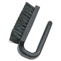 Menda 35695 Anti-Static ESD BRUSH, CONDUCTIVE, CURVED HANDLE, BLACK FIRM BRISTLES, 3 IN X 1-1/2 IN