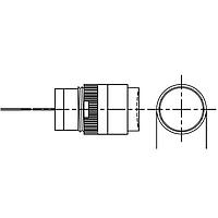 E-Switch L16PLR10KREDREDFLATLENS Pushbutton Switches 1-5A 250VAC SPST RED 24VDC LED