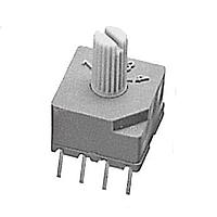 Nidec Components S-2150W Rotary Switches dip rotary selector 1pole,4cont.,non-short,top adj,knob