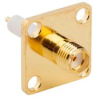 Amphenol RF 132354 Connectors SMA PANEL RECPT 4 HOLE FLANGE