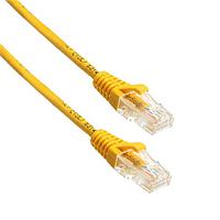 Amphenol Cables on Demand MP-6A28GNSYLW-005 Cat 6a UTP SLIM CAT6A 28AWG YELLOW 5'