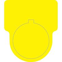 HellermannTyton 596-00405 Nameplate Label Foam Nameplate, 1.2" x 1.5" Button Label With .88" Hole, PET, Yellow, 250/roll