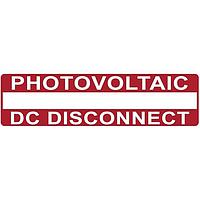 HellermannTyton 596-00854 Solar Label Solar Label, Printable, Photovoltaic DC Disconnect, 3.75" x 1.0", PET, Red, 10/pkg