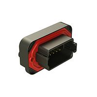 Amphenol SINE Systems AT15-12PB-BM01 Connectors Str Flng Mnt PCB Rcp 12POS Blk Gld Cont B